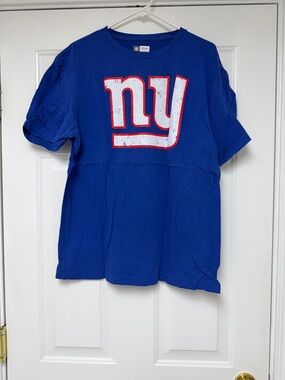 NFL Royal Blue Short-Sleeve Tee with White and Red 'ny' Logo